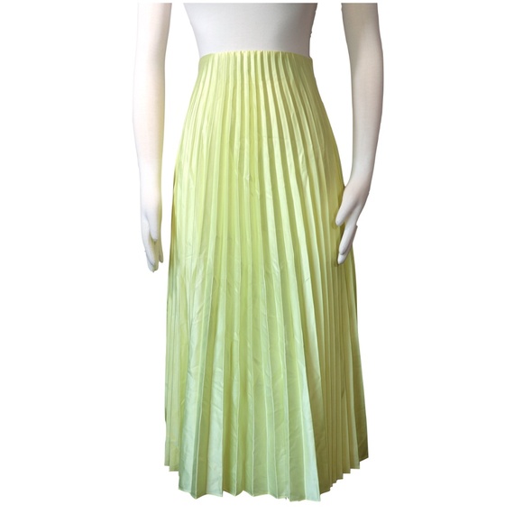NWT Zara long yellow pleated skirt size XS - Picture 2 of 11